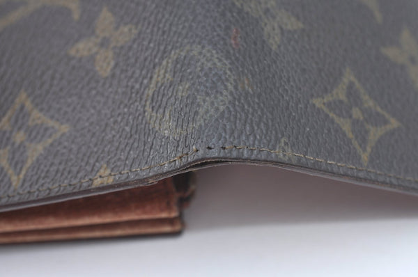 Auth Louis Vuitton Monogram Pochette Porte Monnaie Credit Wallet Junk 7574I