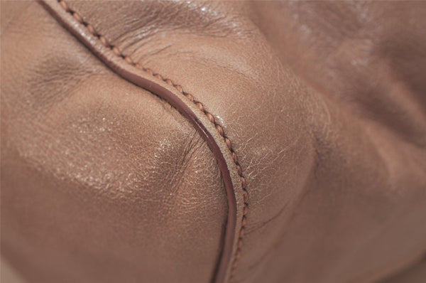 Authentic MIU MIU Vintage Leather 2Way Shoulder Tote Bag Beige Pink 7574J