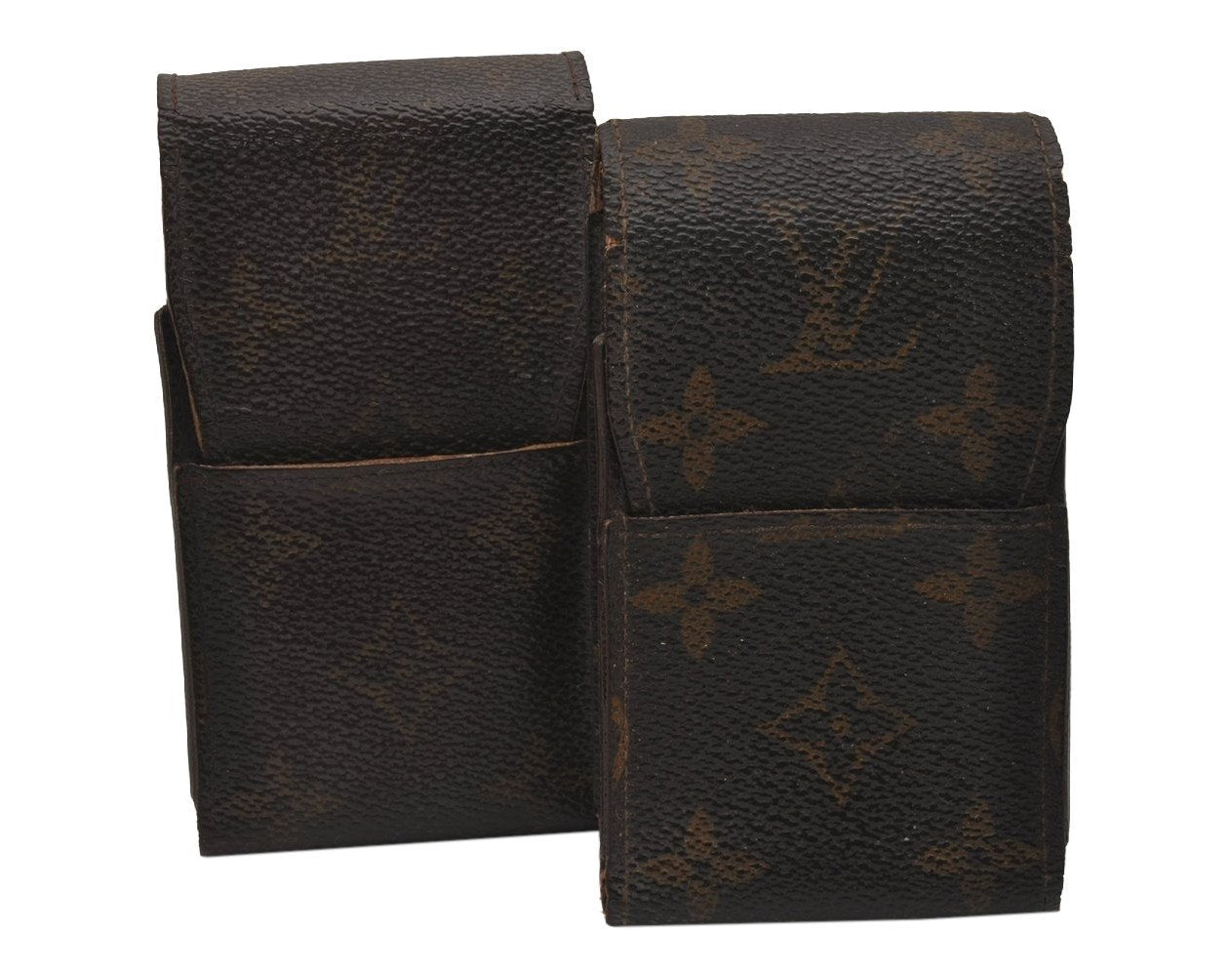 Authentic Louis Vuitton Monogram Etui Cigarette Case M63024 2Set LV 7575I