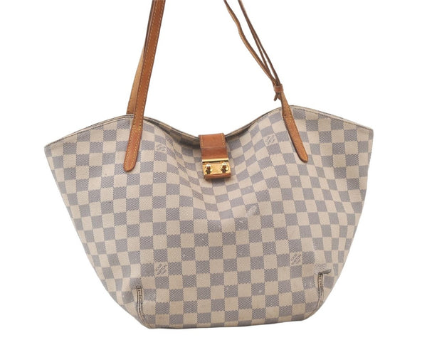 Authentic Louis Vuitton Damier Azur Salina PM Tote Bag N41208 Junk 7575K