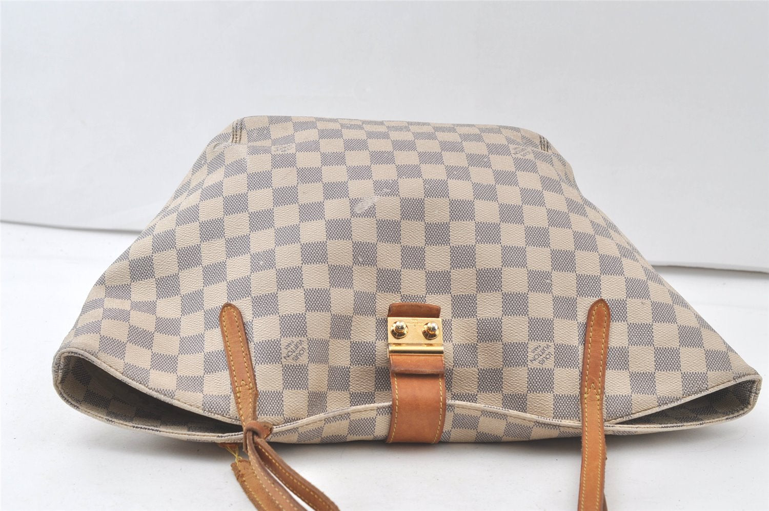 Authentic Louis Vuitton Damier Azur Salina PM Tote Bag N41208 Junk 7575K