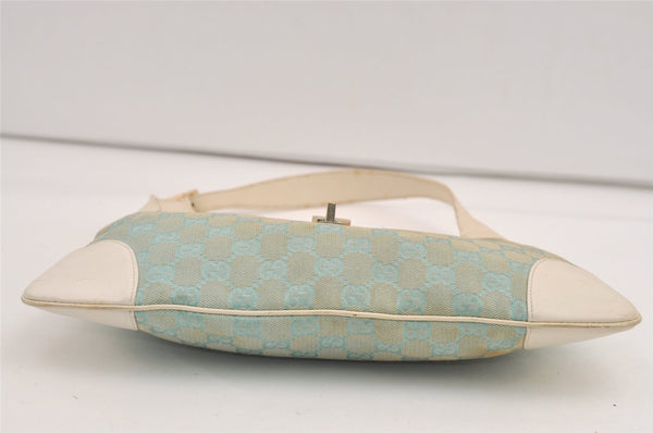 Authentic GUCCI Kandinsky Shoulder Hand Bag GG Canvas Leather 0014057 Blue 7576J