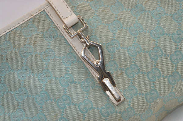 Authentic GUCCI Kandinsky Shoulder Hand Bag GG Canvas Leather 0014057 Blue 7576J