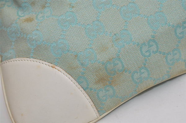 Authentic GUCCI Kandinsky Shoulder Hand Bag GG Canvas Leather 0014057 Blue 7576J