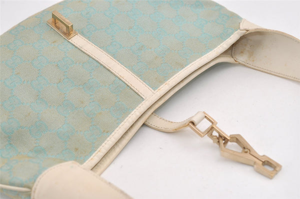 Authentic GUCCI Kandinsky Shoulder Hand Bag GG Canvas Leather 0014057 Blue 7576J