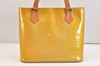 Authentic Louis Vuitton Vernis Houston Shoulder Hand Bag Yellow M91004 LV 7576K