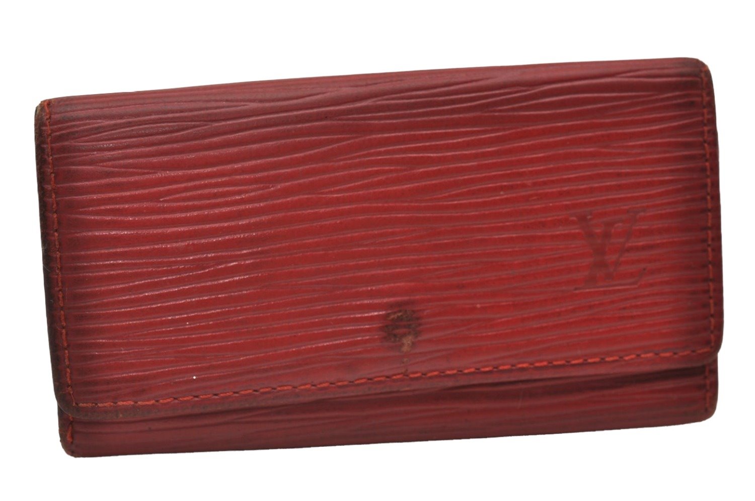 Authentic Louis Vuitton Epi Multicles 4 Key Case Red M63827 LV 7577I