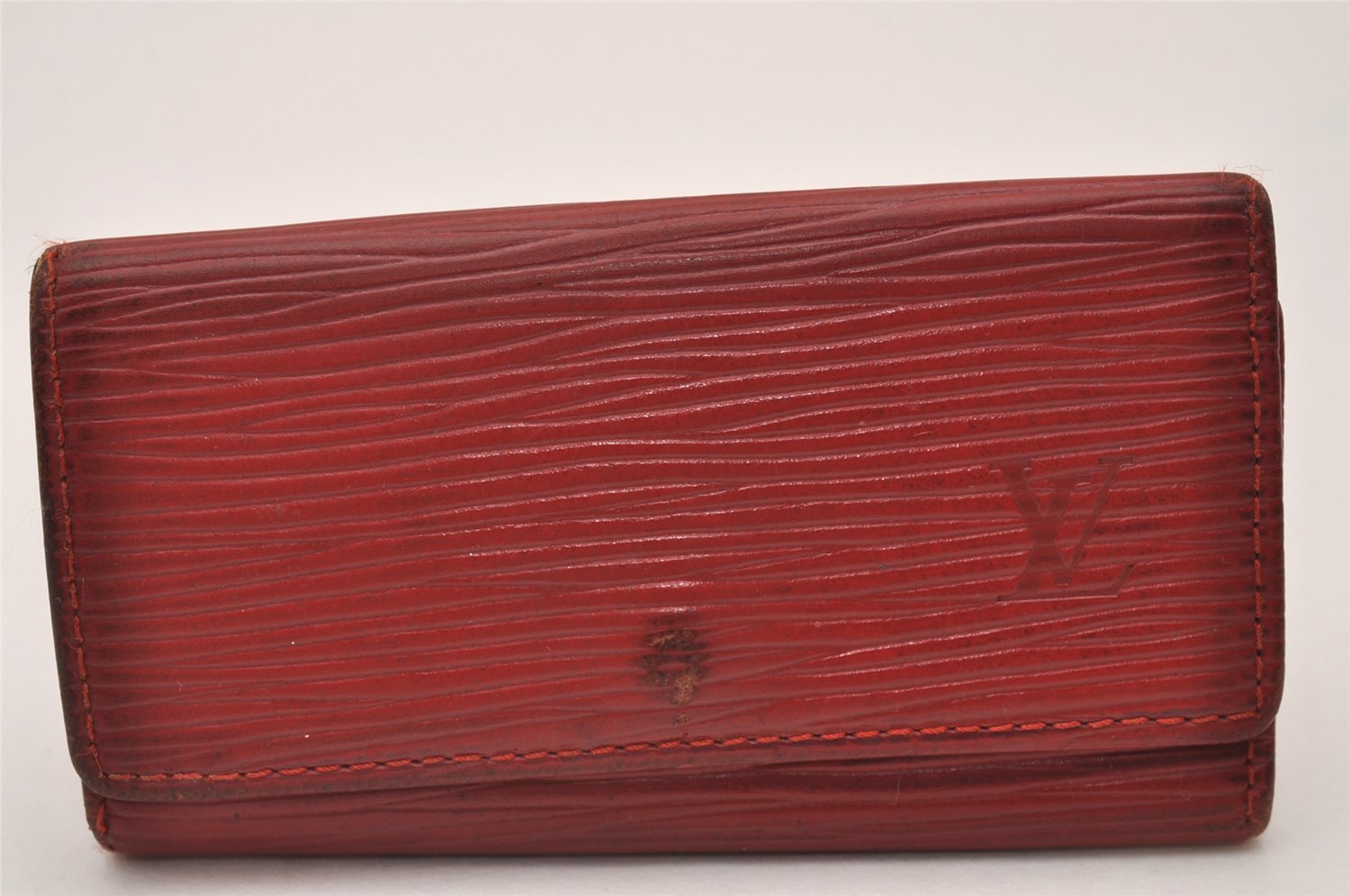 Authentic Louis Vuitton Epi Multicles 4 Key Case Red M63827 LV 7577I