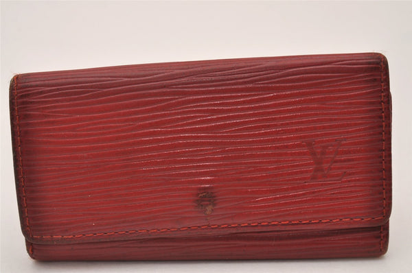 Authentic Louis Vuitton Epi Multicles 4 Key Case Red M63827 LV 7577I