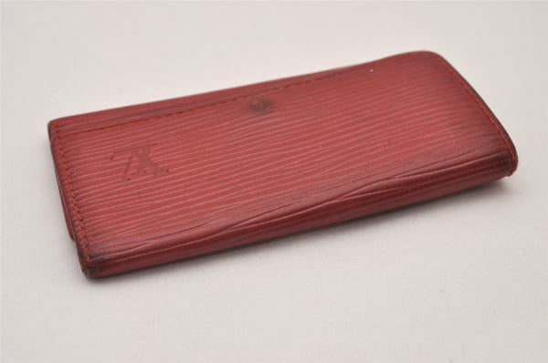 Authentic Louis Vuitton Epi Multicles 4 Key Case Red M63827 LV 7577I