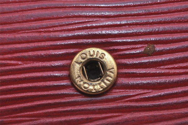 Authentic Louis Vuitton Epi Multicles 4 Key Case Red M63827 LV 7577I