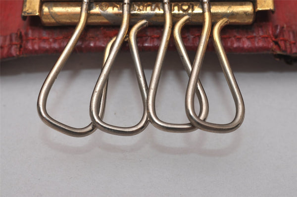 Authentic Louis Vuitton Epi Multicles 4 Key Case Red M63827 LV 7577I