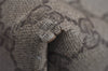 Authentic GUCCI Web Sherry Line Shoulder Tote Bag GG PVC Leather Brown 7577J