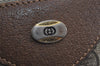 Authentic GUCCI Web Sherry Line Shoulder Tote Bag GG PVC Leather Brown 7577J