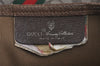 Authentic GUCCI Web Sherry Line Shoulder Tote Bag GG PVC Leather Brown 7577J