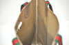 Authentic GUCCI Web Sherry Line Shoulder Tote Bag GG PVC Leather Brown 7577J