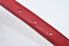 Authentic Christian Dior Belt Leather Size 133.5-138.5cm 52.6-54.5" Red CD 7578I