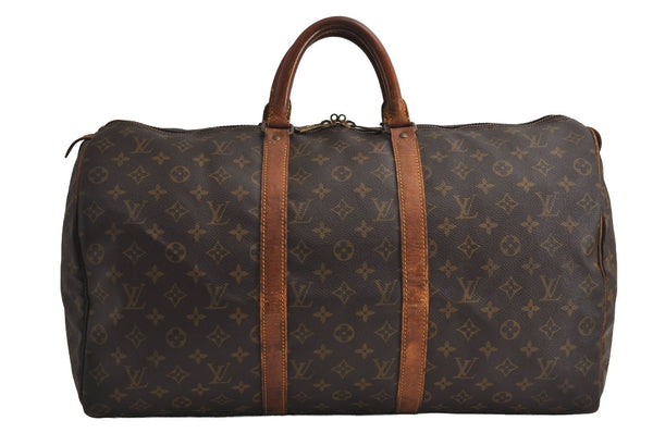 Authentic Louis Vuitton Monogram Keepall 50 Travel Boston Bag M41426 LV 7579J