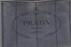 Authentic PRADA Canapa SS Canvas 2Way Shoulder Hand Bag Purse B2439G Blue 7580K