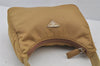 Authentic PRADA Vintage Nylon Tessuto Shoulder Hand Bag Purse Beige Brown 7581J