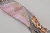 Authentic HERMES Twilly Scarf "Confettis D Ex Libris" Silk Light Gray 7583J