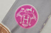 Authentic HERMES Twilly Scarf "Confettis D Ex Libris" Silk Light Gray 7583J