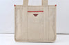 Authentic PRADA Vintage Canvas Shoulder Tote Bag Beige 7583K