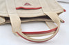 Authentic PRADA Vintage Canvas Shoulder Tote Bag Beige 7583K