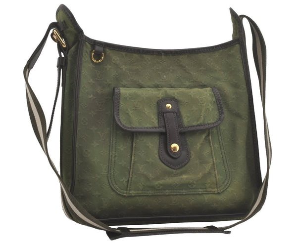 Authentic Louis Vuitton Monogram Mini Besace Mary Kate Shoulder Bag Green 7584I