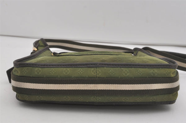 Authentic Louis Vuitton Monogram Mini Besace Mary Kate Shoulder Bag Green 7584I