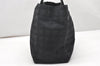 Authentic CHANEL New Travel Line Shoulder Tote Bag Nylon Leather Black 7584K