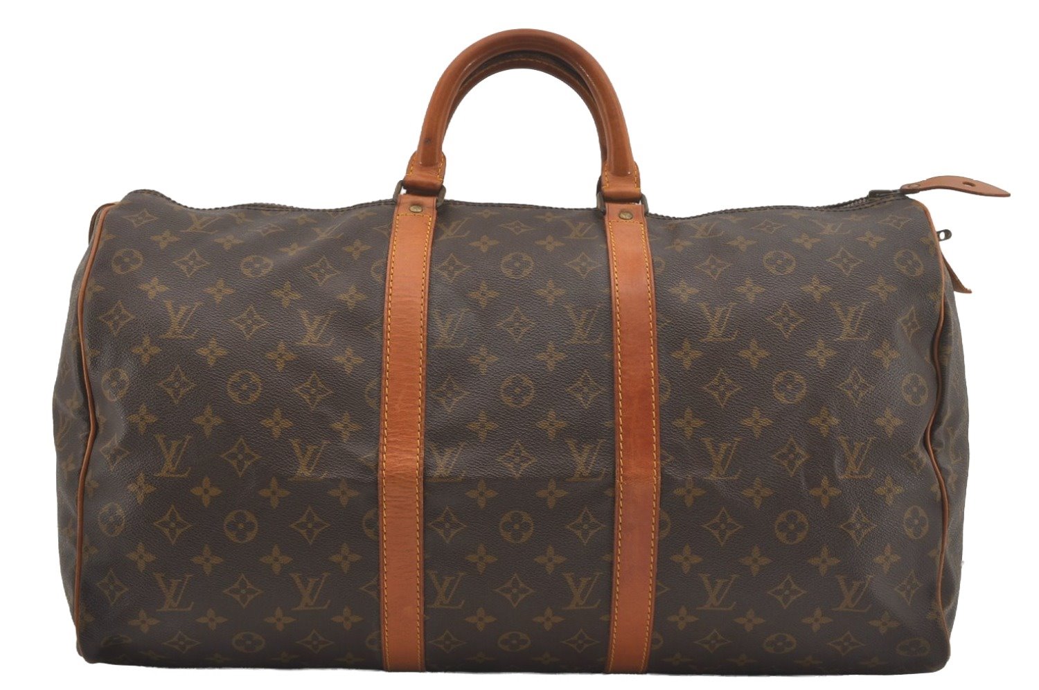 Authentic Louis Vuitton Monogram Keepall 50 Travel Boston Bag Old Model LV 7585I
