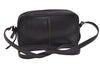 Authentic BURBERRY Vintage Leather Shoulder Cross Body Bag Purse Black 7585J