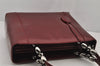 Authentic Christian Dior Maris Pearl 2Way Shoulder Tote Bag Enamel Red 7586J