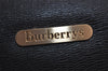 Authentic Burberrys Vintage Leather Hand Bag Purse Black 7587J