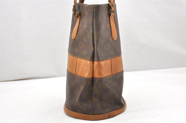 Authentic Louis Vuitton Monogram Bucket GM Shoulder Bag T42236 USA Model 7587K