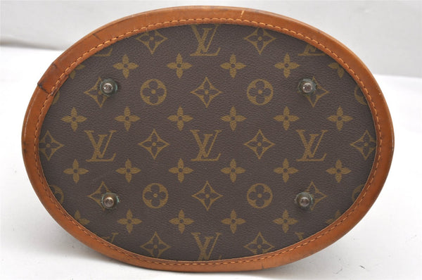 Authentic Louis Vuitton Monogram Bucket GM Shoulder Bag T42236 USA Model 7587K