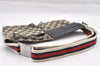 Authentic GUCCI Sherry Line Waist Bag GG Canvas Leather 28566 Navy Blue 7588I