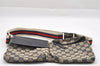 Authentic GUCCI Sherry Line Waist Bag GG Canvas Leather 28566 Navy Blue 7588I