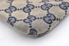 Authentic GUCCI Sherry Line Waist Bag GG Canvas Leather 28566 Navy Blue 7588I