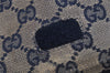 Authentic GUCCI Sherry Line Waist Bag GG Canvas Leather 28566 Navy Blue 7588I