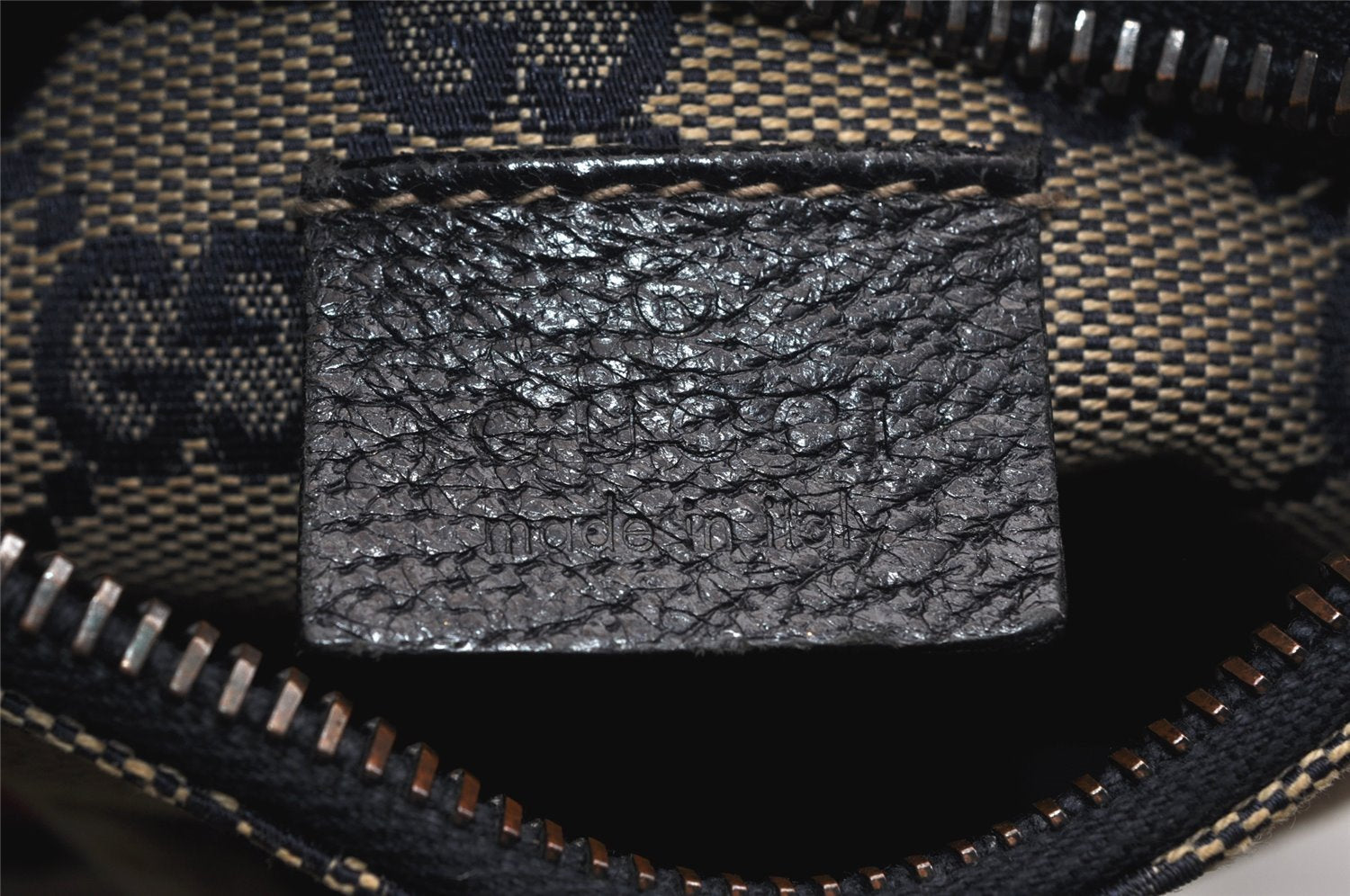 Authentic GUCCI Sherry Line Waist Bag GG Canvas Leather 28566 Navy Blue 7588I
