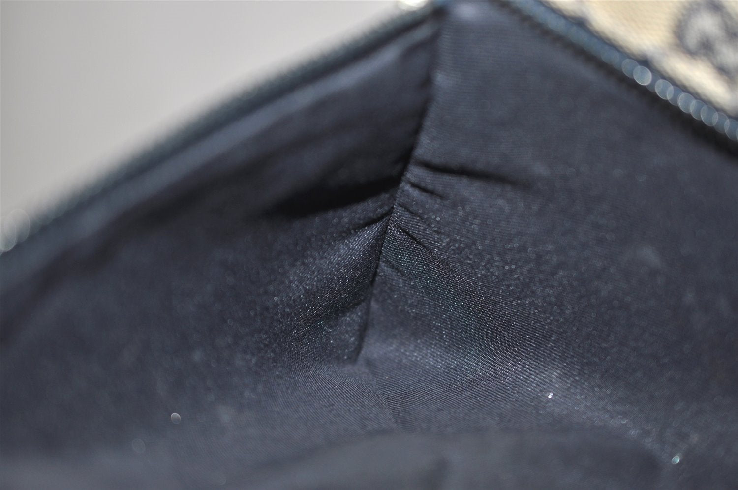 Authentic GUCCI Sherry Line Waist Bag GG Canvas Leather 28566 Navy Blue 7588I