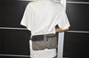 Authentic GUCCI Sherry Line Waist Bag GG Canvas Leather 28566 Navy Blue 7588I