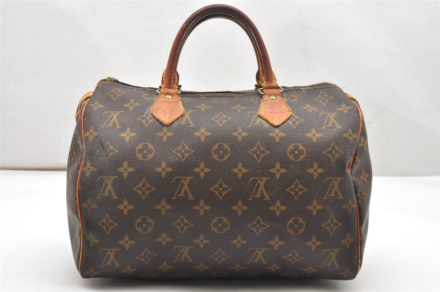 Authentic Louis Vuitton Monogram Speedy 30 Hand Boston Bag M41526 LV Junk 7588K