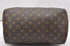 Authentic Louis Vuitton Monogram Speedy 30 Hand Boston Bag M41526 LV Junk 7588K