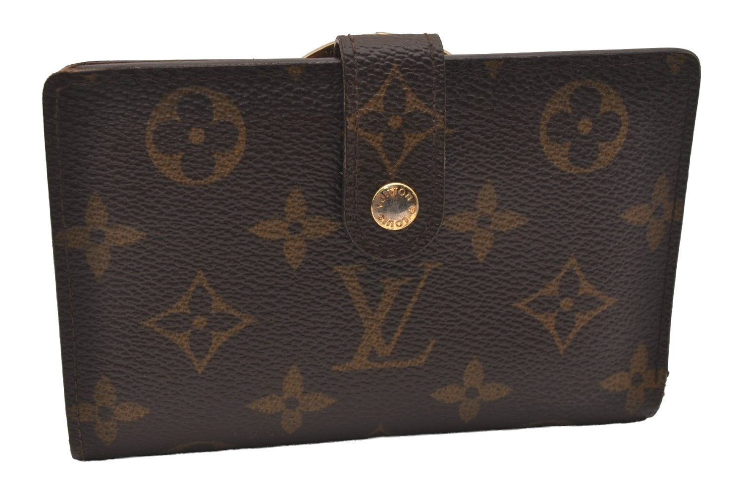 Authentic Louis Vuitton Monogram Portefeuille Viennois Wallet M61674 LV 7590J