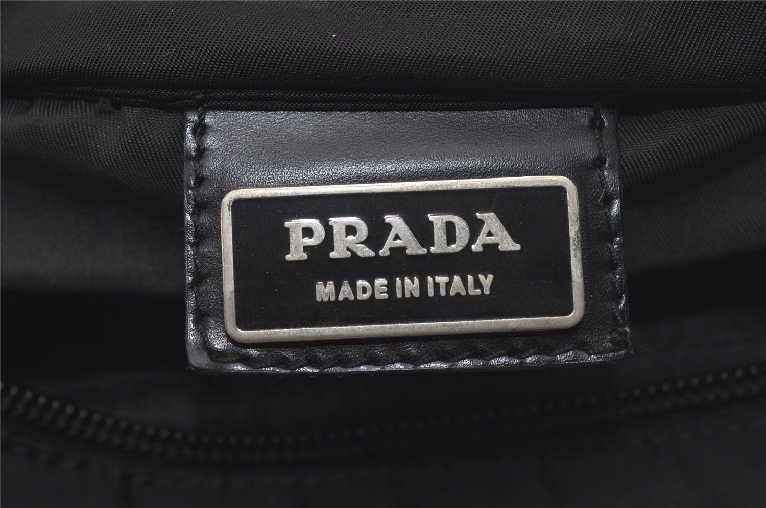 Authentic PRADA Nylon Tessuto Leather Shoulder Cross Body Bag Purse Black 7591I