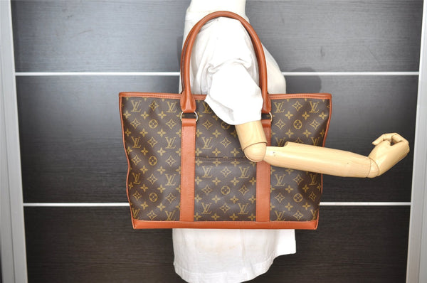 Auth Louis Vuitton Monogram Sac Weekend PM Vintage Tote Hand Bag M42425 LV 7592I