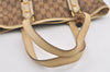 Authentic GUCCI Sherry Line Shoulder Tote Bag GG Canvas Leather Brown 7592J